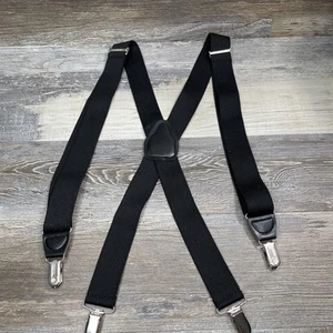 PELICAN USA Y-Back Suspender Clip Adjustable Stretch Black - EUC - Imagen 1 de 10