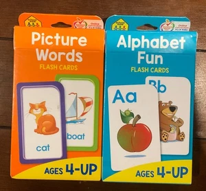 School Zone Picture Words & Alphabet Fun Flash Cards - Picture 1 of 2