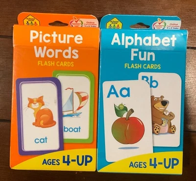 School Zone Picture Words & Alphabet Fun Flash Cards - Image 1 of 2
