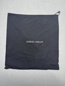 Giorgio Armani Sacchetto antipolvere con coulisse in tessuto nero 13x12" - Foto 1 di 6