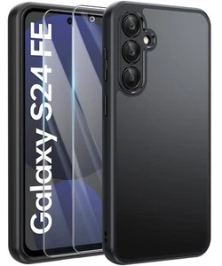 FLAO Matte Cover Compatible With Samsung Galaxy S24 FE 5G With 2 Tempered Glass - Picture 1 of 24