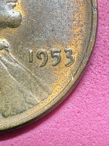 1953-P Wheat Penny DDO- Reverse Die Break - Pretty Tone #A19 - Picture 1 of 15