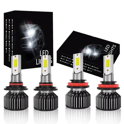 For Honda City 2016-2019 4x LED Headlight High Low Beam Bulbs Kit 9005 H11 6000K - Image 1 of 4
