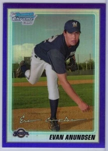 2010 Bowman Chrome Purple Refractor #BCP67 Evan Enundsen #'d 760/999 - Picture 1 of 2