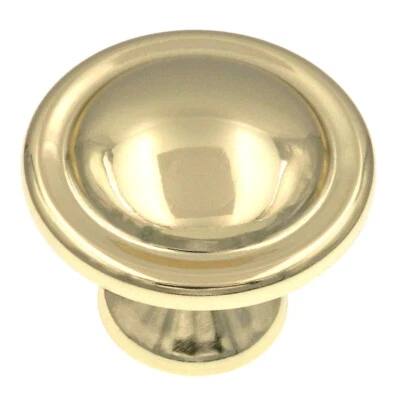 5 Pack Ultra Designer's Edge Polished Brass Large Round BiFold Door Knobs 96310 - Image 1 of 4