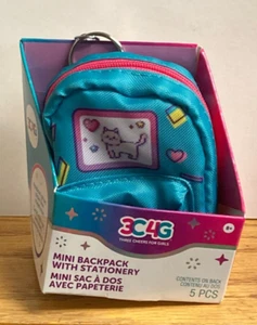 3C4G Three Cheers For Girls 5 Pc Teal Mini Keychain Backpack & Stationary NEW - Picture 1 of 2