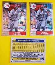(3) 2022 Topps Chrome '87 Topps #87BC16 Jesse Winker - Cincinnati Reds