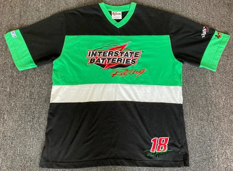 Interstate Batteries Bobby LaBonte 18 Shirt Size Mens Large Nascar Pit Crew Cover