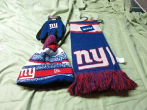 NEU OHNE ETIKETT NEW YORK GIANTS Schneemütze Handschuh und Schal Set - Bild 1 von 11