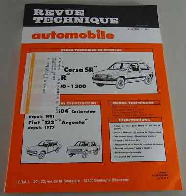 Manual De Reparación Revue Technique Opel Corsa A / Peugeot 504 Fecha 04/1983 - Imagen 1 de 3
