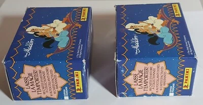 Juego de 2 cartas coleccionables Aladdin Disney Panini Factory, edición inglesa 1993 Foto 1 de 4