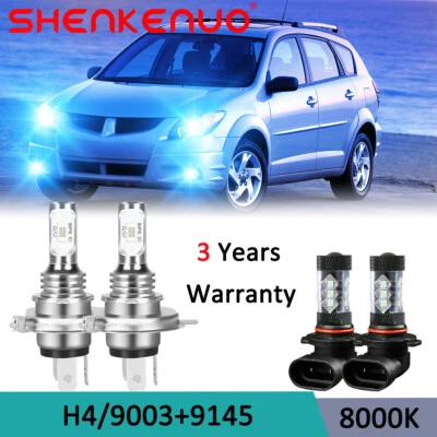 Faros LED H4 luz alta/baja 9006 luces antiniebla para Pontiac Vibe 2003-2008 Foto 1 de 4