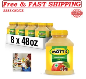 Mott's Applesauce, 48 Oz Jar (Pack Of 8), No Artificial Flavors, Good Source,. - Picture 1 of 5