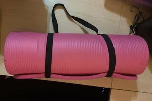 Prosource Fit Extra Thick Yoga and Pilates Mat 1/2" - Pink with Carry Strap - Picture 1 of 2