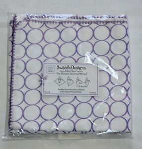 SWADDLE DESIGNS Premium Fabric Cotton Receiving Blanket Purple New MSRP $25