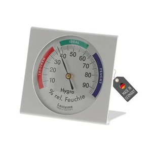 Aluminium Luftfeuchtemesser Analog Hygrometer Heizkosten Wohnung Klima Kontrolle - Bild 1 von 7
