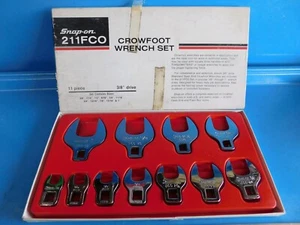 USED,SNAP ON TOOLS 3/8 IN. DR. CROWSFOOT SET (3/8 THRU 1 IN.) PART #211FCO - Picture 1 of 4