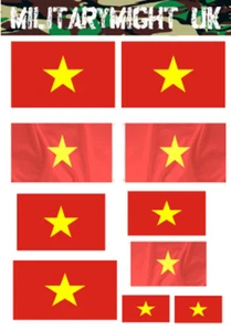 FIGURAS ESCALA 1/32 - 1/35 BANDERAS GUERRA NORTE VIETNAM DIORAMA MODELO CALCOMANÍAS - Imagen 1 de 1