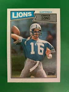 1987 Topps Chuck Long RC Detroit Lions #318 - Picture 1 of 2
