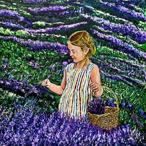 Bambina in Provenza - acrilico su tela - 50X50 CM - 2025 - Foto 1 di 5