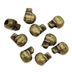 20 piezas Pulsera antigua aleación de calavera de bronce cuentas sueltas Joyería hágalo usted mismo 10x9x7 mm - Imagen 1 de 6