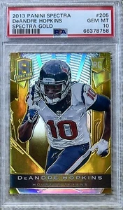2013 PANINI SPECTRA GOLD /10 DEANDRE HOPKINS RC PSA 10 POP 2 - Picture 1 of 2