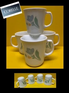 CORELLE CORNING WARE Vintage FRIENDSHIP BLUE TULIP 9 OZ COFFEE CUP MUG USA 3824 - Picture 1 of 6