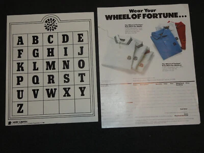 Juego Rueda de la Fortuna 1985 vintage pieza de repuesto tablero de letras + Foto 1 de 4