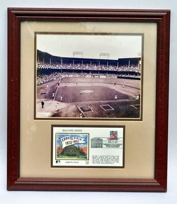 Ballpark Series USPS Framed Ebbets Field 1st Day of Issue Stamp April 15, 1997 - Image 1 of 4
