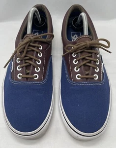 Vans Era Leather/Plaid/Estate Blue/Potting Soil Boat Shoe 10.5 Men/12 Women EUC - Picture 1 of 8