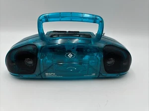 Grand Prix GPX AMFM Stereo Radio Cassette C466 Blue/Teal Transparent. AS IS! - Picture 1 of 9