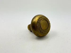 Vintage Antique Ornate Brass Door Knob Doorknob Handle Round 2.25" Diam - Picture 1 of 9