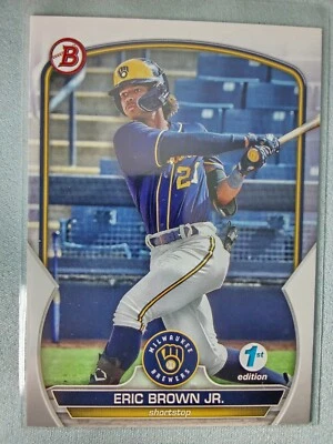 2023 Bowman 1st Edition - #BPPF-41 Eric Brown (RC) 1st Bowman - Brewers - Bx2 - Image 1 of 2
