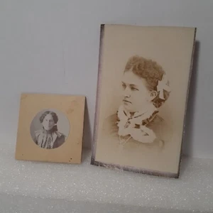 CDV Photograph Women Images From Long Ago CC Packard Studio Kalamazoo Michigan - Picture 1 of 12