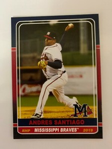 Andres Santiago 2019 Mississippi Braves Team Card
