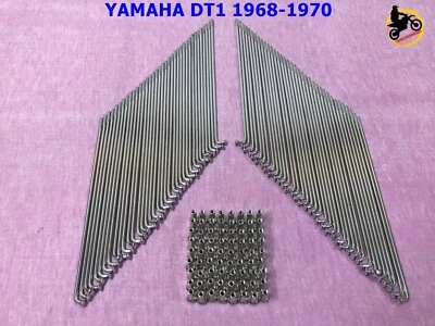 YAMAHA DT1 1968-1970 FRONT 19"& REAR 18" Chrome Spoke Set 72Pcs. **nan3893** Foto 1 de 4