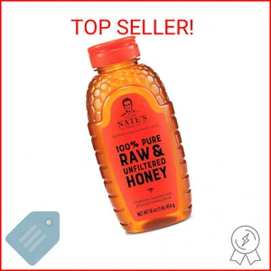 Nate's 100% Pure, Raw & Unfiltered Honey - Award-Winning Taste, 16 oz. Squeeze B - Picture 1 of 2