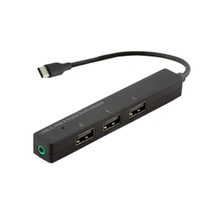 D33 USB-C Hub 3x USB 2.0 Port Adapter mit 3.5mm AUX Audio Anschluss Laden Daten - Bild 1 von 11