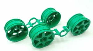 Tamiya TT-01E 1:10 Mercedes Benz 190E Debis 19335795 jantes vertes 26x52 mm T0E® - Photo 1 sur 2