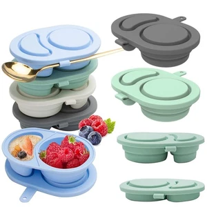 Foldable Snack Containers with Lids Food Snack Boxs Travel Office Picnic - Picture 1 of 11