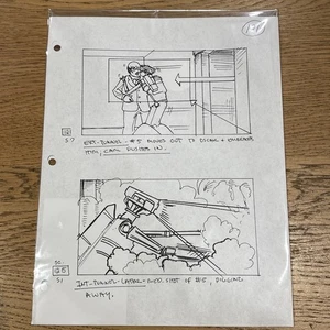 Short Circuit 2 1988 Johnny Five Production Used Storyboard COA Movie Reliquary - Imagen 1 de 3