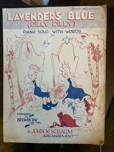 LAVENDER BLUE (DILLY DILLY) NOTEN - DISNEY - KLAVIER/GESANG/GITARRE - 1949! - Bild 1 von 4
