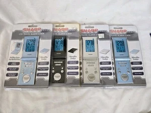 NOS 4 Sharp Tech LCD Travel Alarm Clock Ultra-Slim Design Folding Case SPC430 - Picture 1 of 7