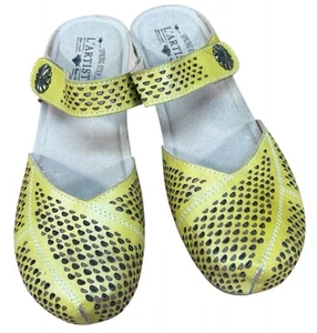 L'Artiste by Spring Step Shango Spoorti Clog Yellow Gold Women's Size 7 EU 38 - Picture 1 of 11