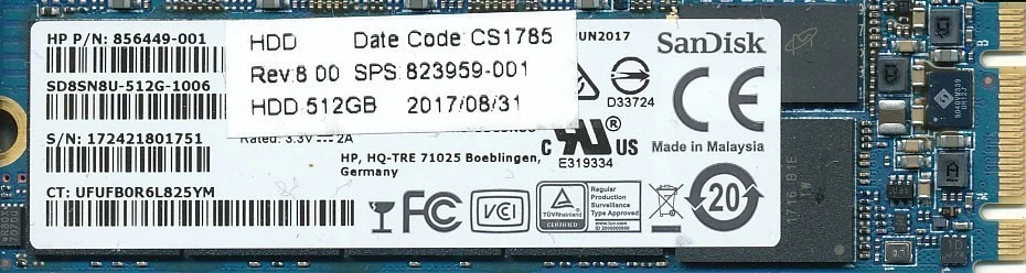 SANDISK X400 512GB M.2 2280 SD8SN8U-512G-1006 - Bild 1 von 1