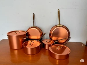 Copper Plated Clad Cookware Unbranded 10 Pieces (includes 4 lids) (M) - Picture 1 of 20