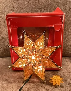 Árbol Topper Holiday Lane Ámbar Mosaico Estrella Navidad l7” X 7” X 3” De colección - Imagen 1 de 8