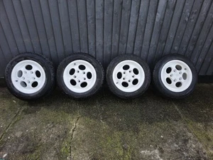 Porsche 924 944 15" Teledial Alloys With Adapters 4x100 4x98 To 5x130 - Picture 1 of 8