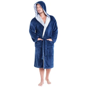 CityComfort Super Soft Luxury Hooded Dressing Gown for Men - Picture 1 of 27