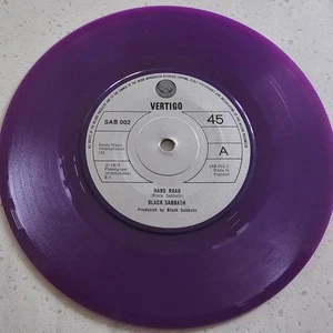 Black Sabbath (e) Hard Road - 1978 Hard Rock Purple 7" - Picture 1 of 4